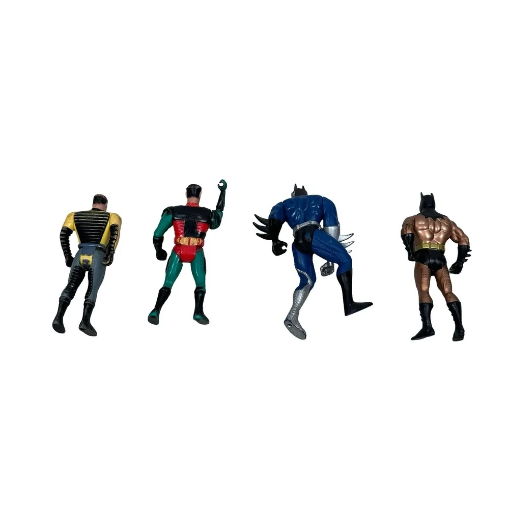 Vintage DC Comics Batman Robin Bruce Wayne Action Figure Lot 1990 1993 1994 4pc